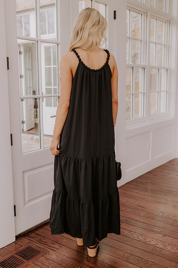 Feeling Giddy Maxi Dress in Black