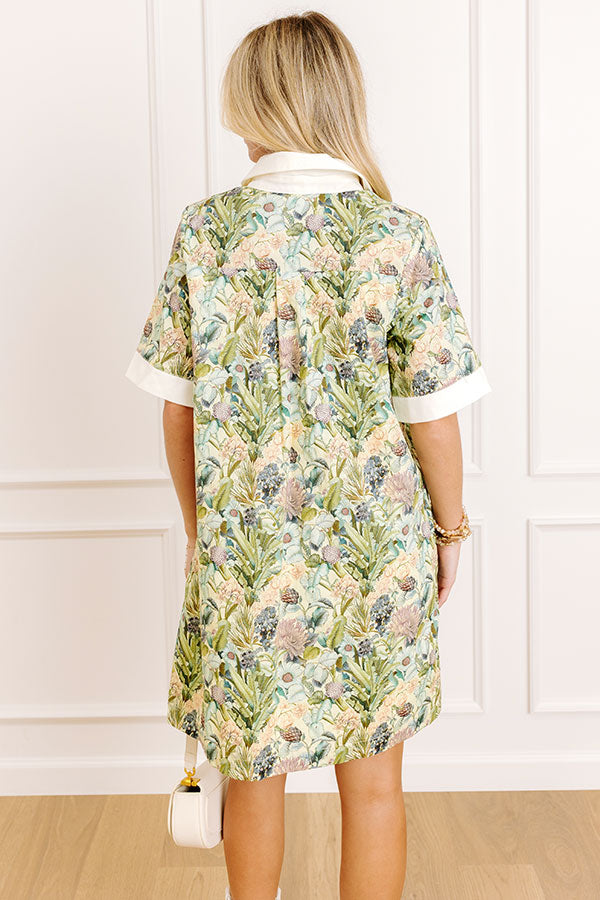 Tropical Blooms Floral Mini Dress