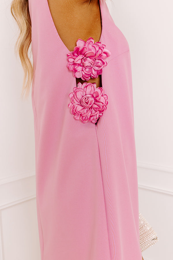 Elegant Evening Mini Dress in Pink