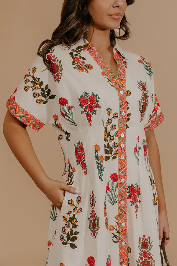 Petal Dream Button Down Mini Dress