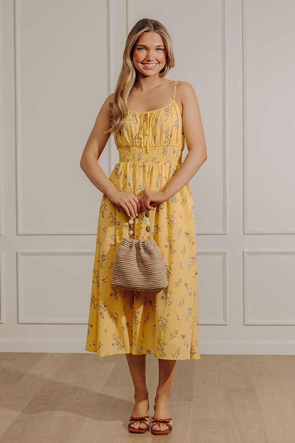 Sweet Meadows Floral Midi Dress