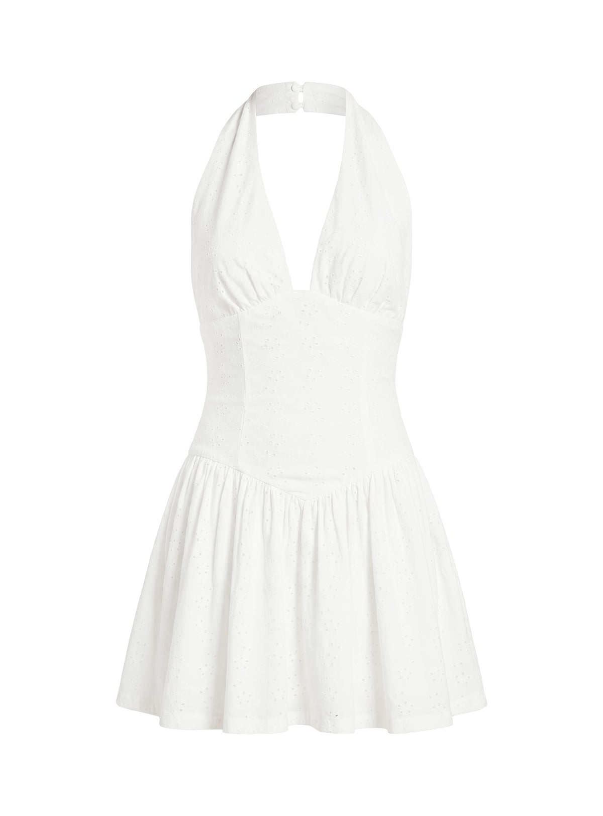 Imojen Halter Mini Dress White