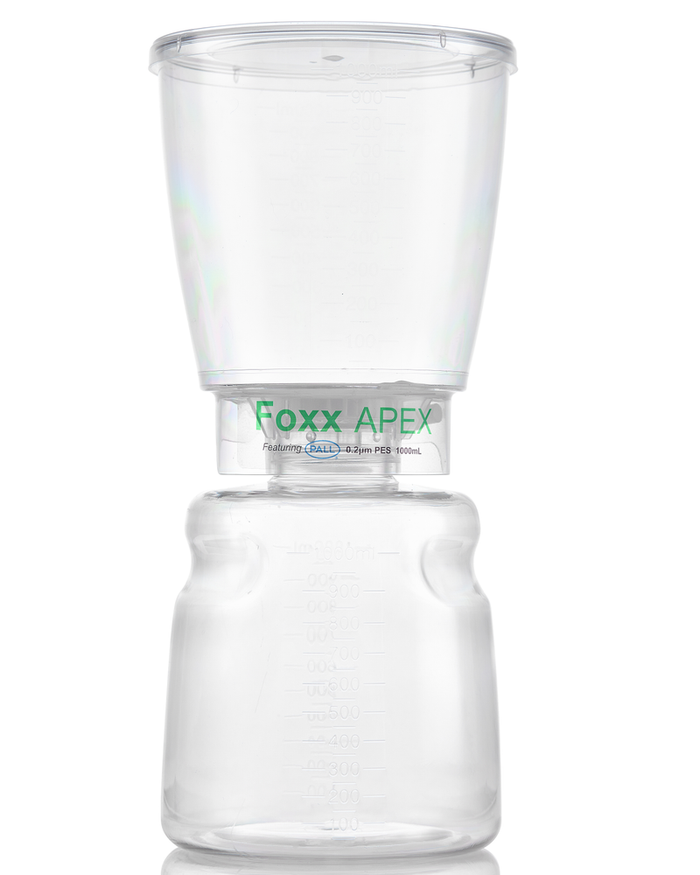APEX™ Sterile Bottle Top Filter Unit, 0.2 µm PES Membrane, 1,000 mL – Pack of 12