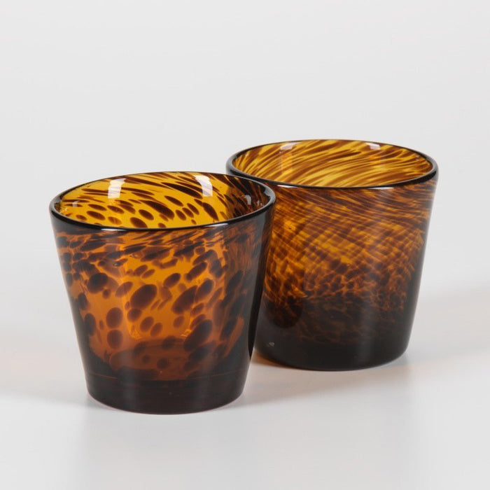 Sahara Tortoise Glass Tumbler - RSVP Style