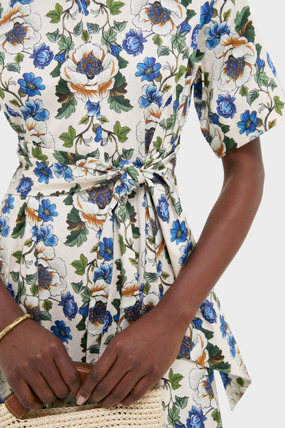 Vine Flower Off White Posie Cotton Maxi Dress
