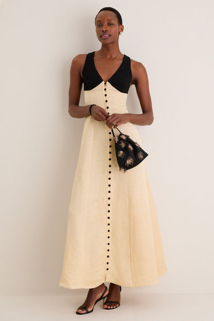 Buttercream Row Row Row Your Buttons Dress