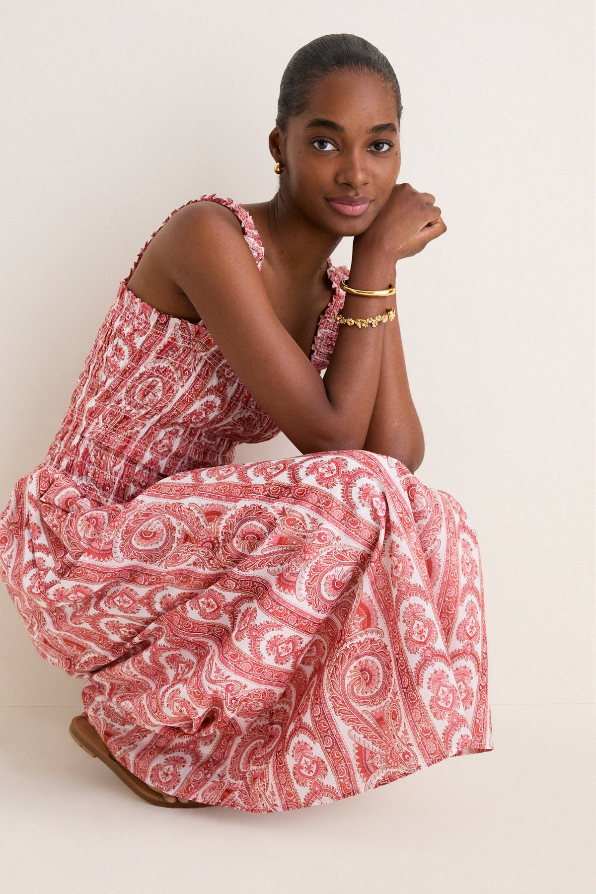 Coral Corsica Paisley Azalea Maxi Nap Dress