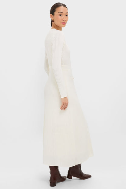 Ivory Knit Long Sleeve Ruby Dress