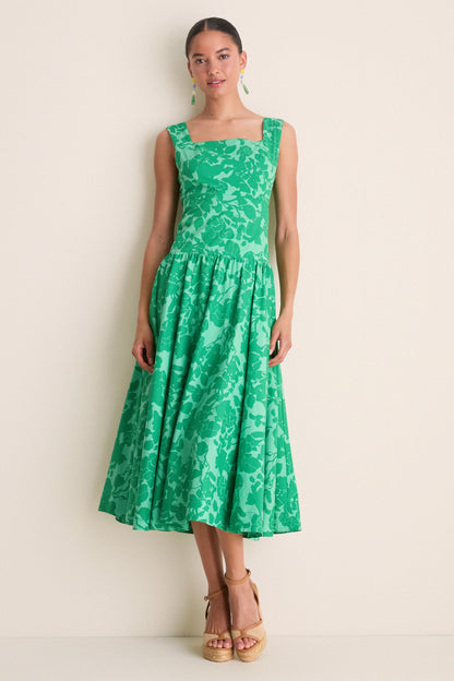 Emerald Floral Lilly Maxi Dress