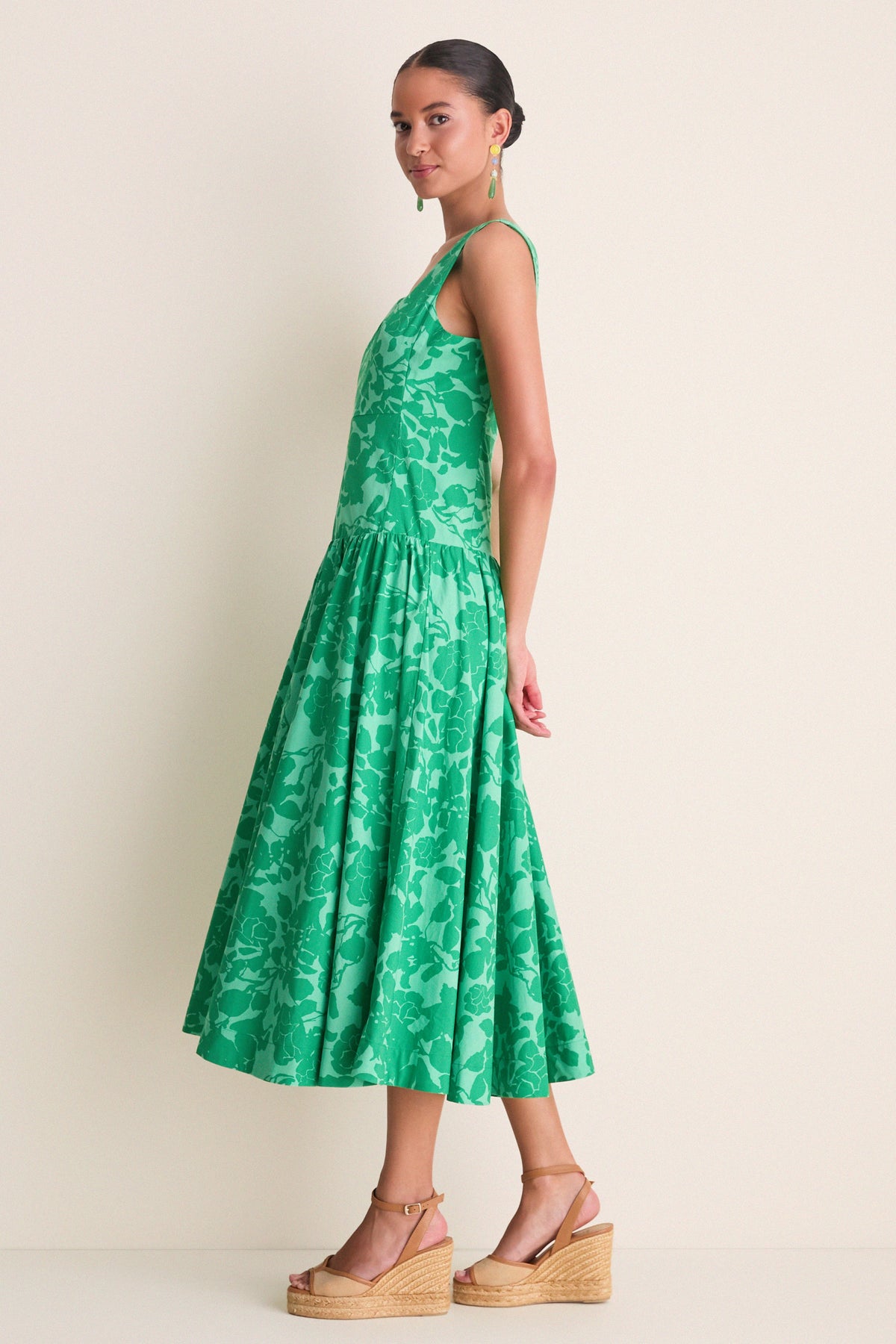 Emerald Floral Lilly Maxi Dress
