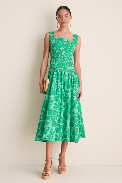 Emerald Floral Lilly Maxi Dress