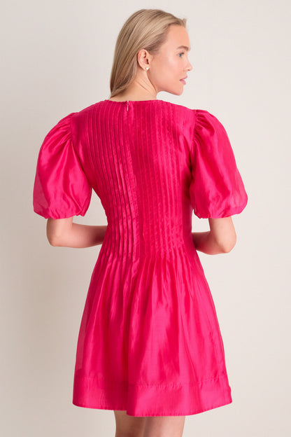 Hot Pink Mere Mini Dress