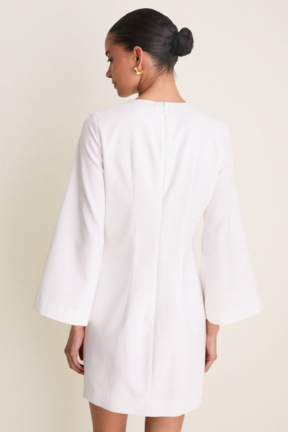Ivory Linen Shell Hardware Etta Mini Caftan