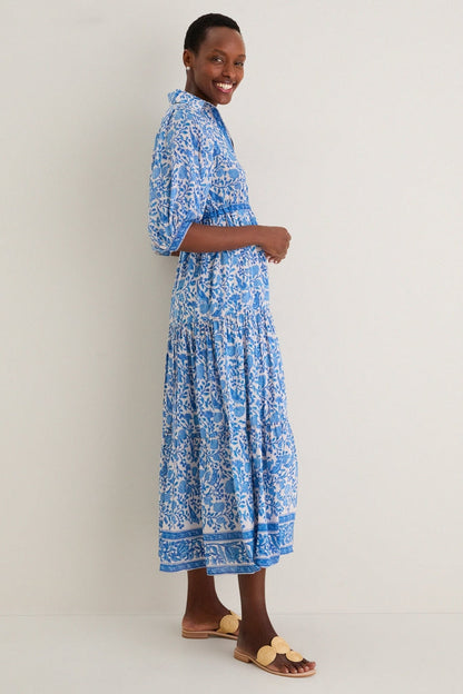 Blue White Blair Maxi Dress