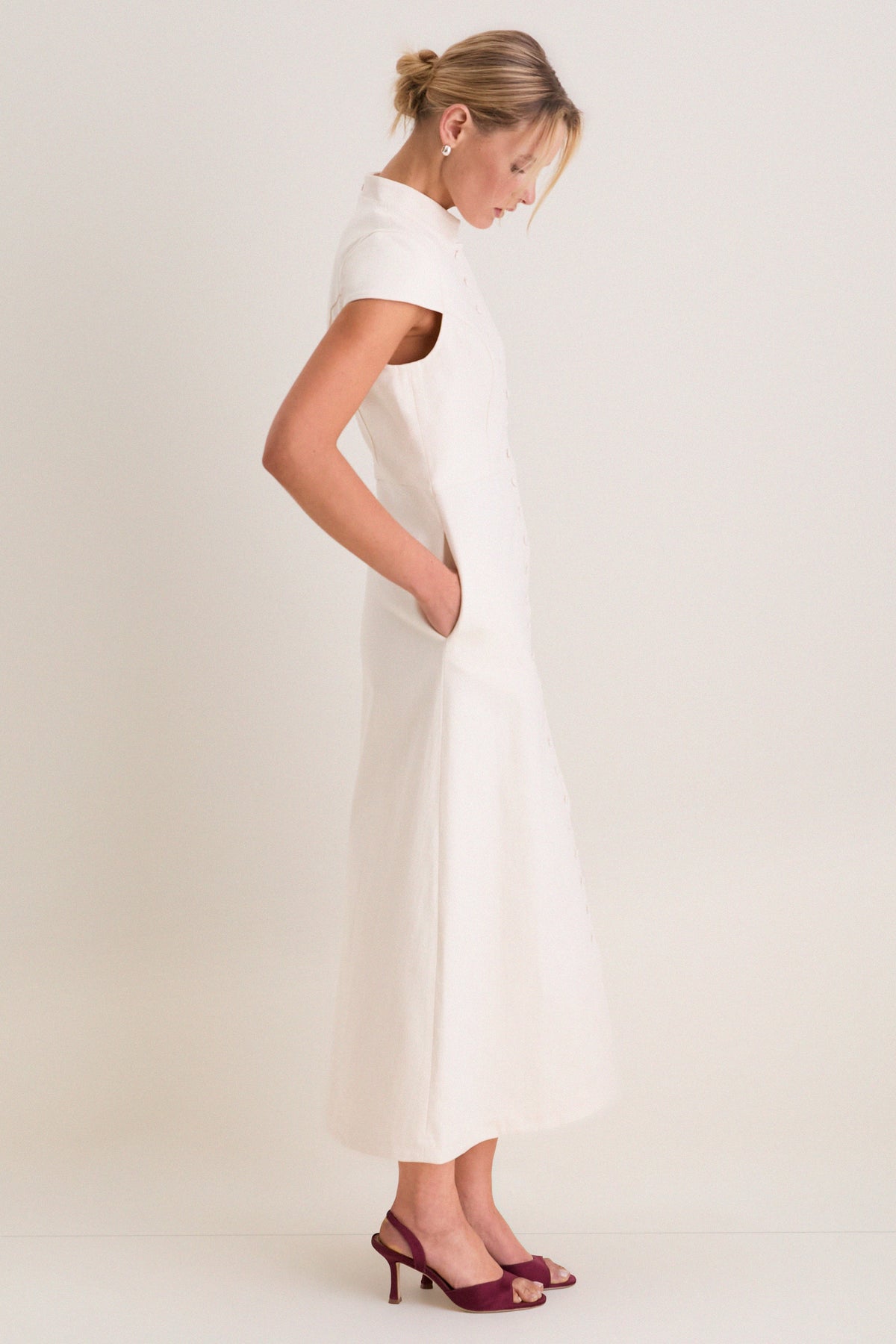 Ecru Summer Denim Amoako Dress