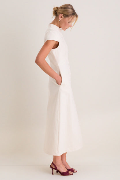 Ecru Summer Denim Amoako Dress