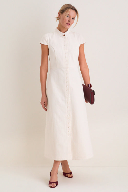 Ecru Summer Denim Amoako Dress