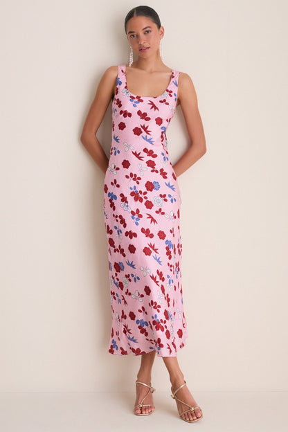 Light Pink Adele Tutu Bloom Silk Dress