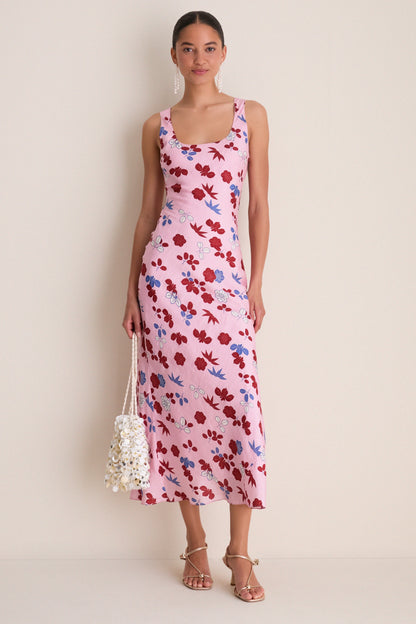Light Pink Adele Tutu Bloom Silk Dress