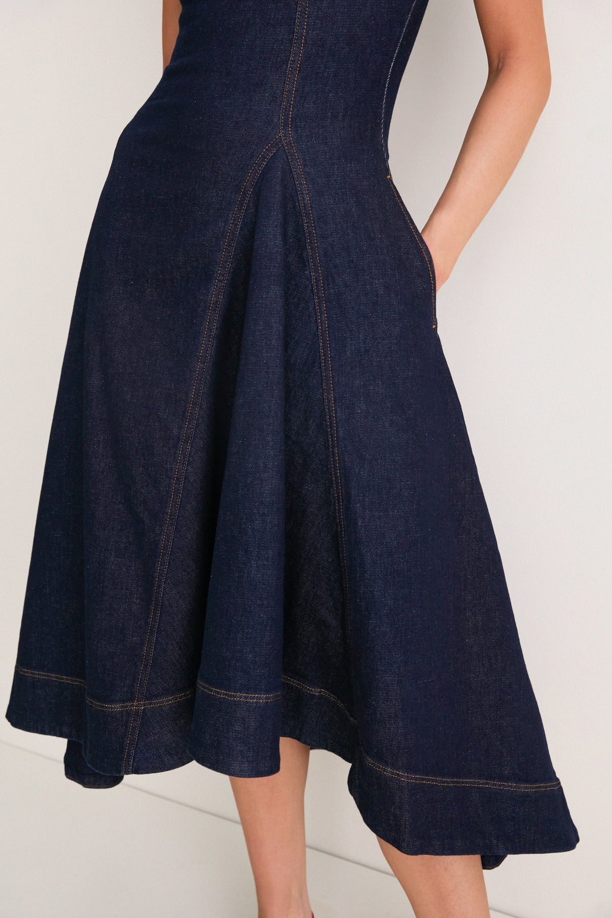 Indigo Liberty Denim Midi Dress