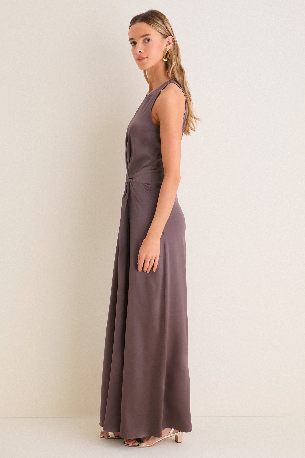 Mink Jaelyn Silk Dress