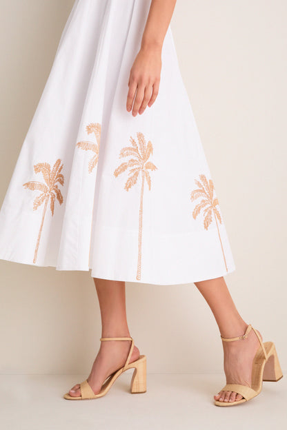 White Embroidery Wells Dress