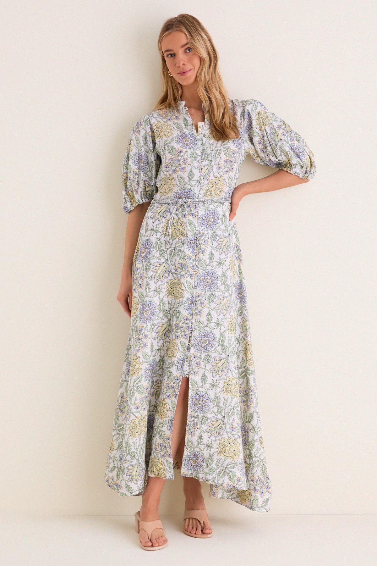 Heritage Lemon Kira Maxi Dress