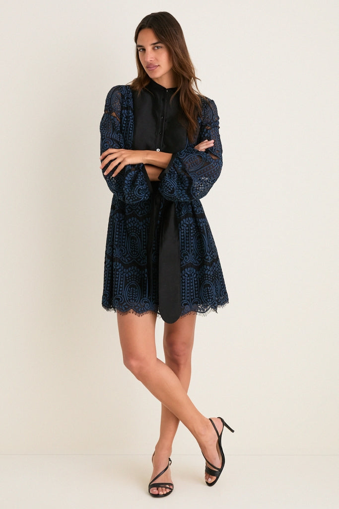 Navy Lace Calliope Mini Dress