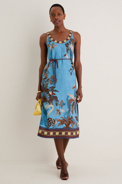 Multi Georgie Sleeveless Midi Dress