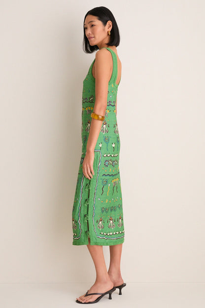 Multi Sun Dancer Midi Dress