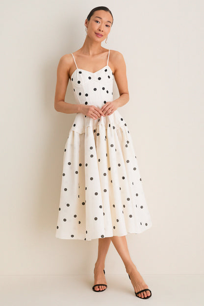 Ivory and Black Parma Dress