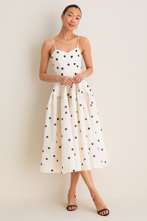 Ivory and Black Parma Dress
