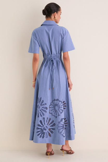 Delphinium Analise Shirt Midi Dress