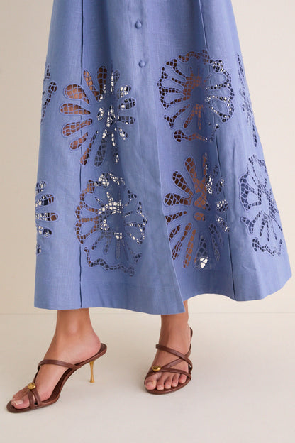 Delphinium Analise Shirt Midi Dress