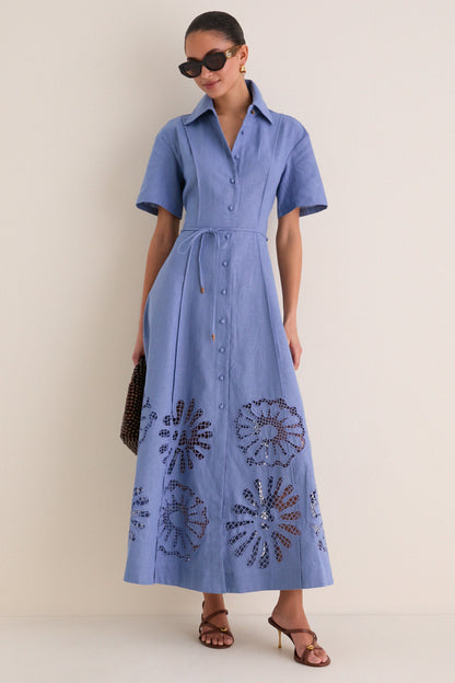 Delphinium Analise Shirt Midi Dress