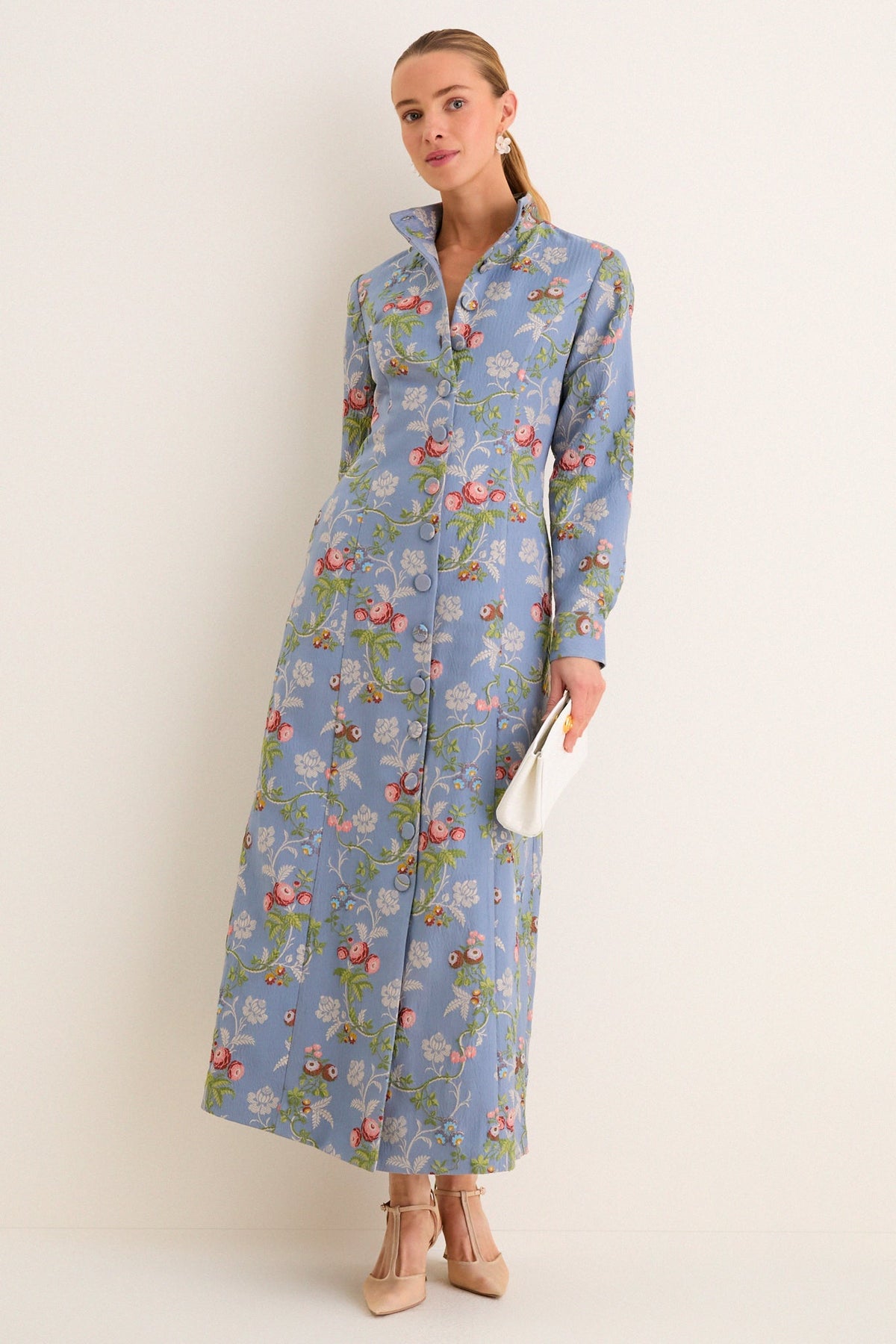 Trellis Bloom Jacquard Cambridge Coat Dress