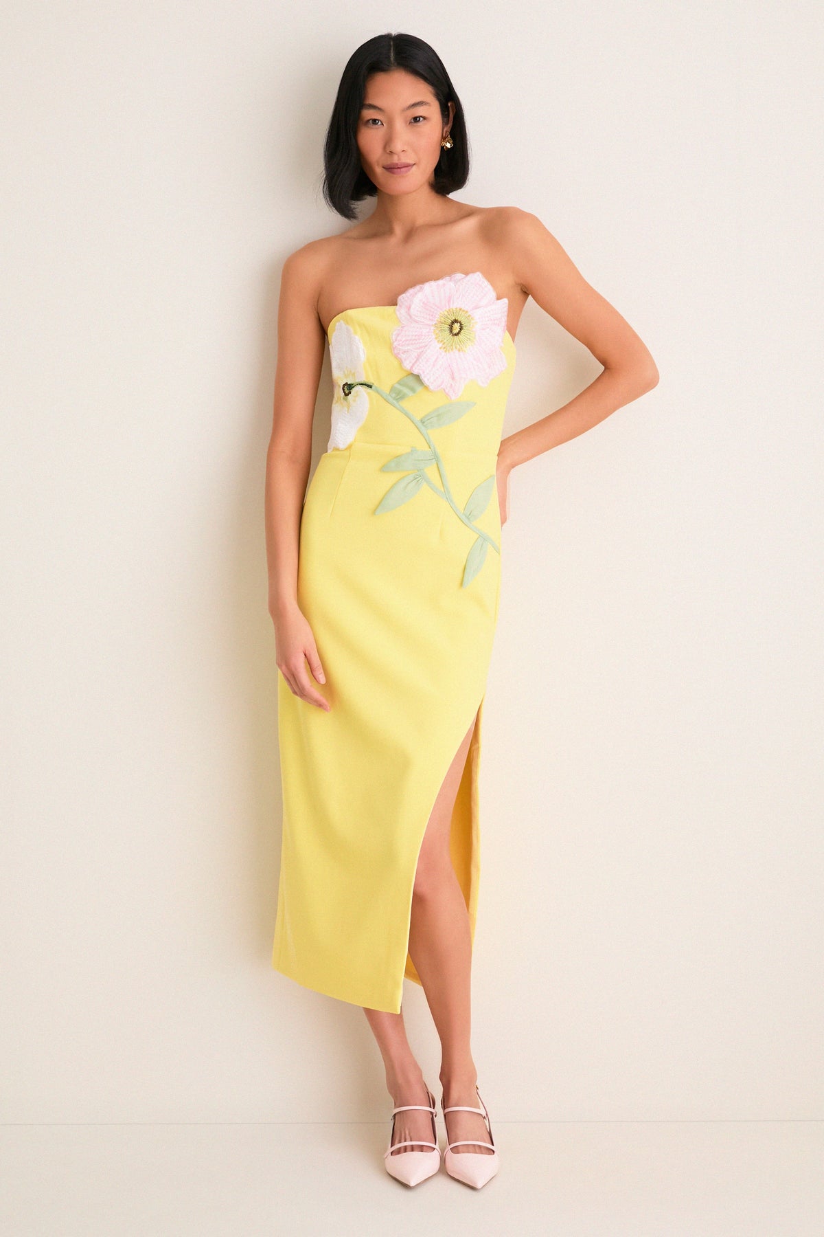 Yellow Hope Midi Dress