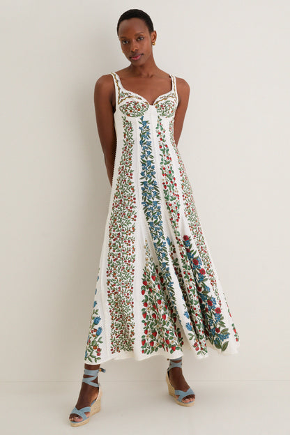 Fruit Beauty Off-White Maxi Dress