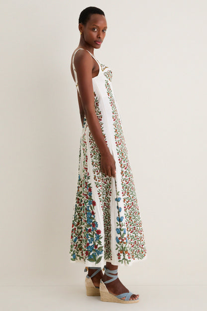 Fruit Beauty Off-White Maxi Dress