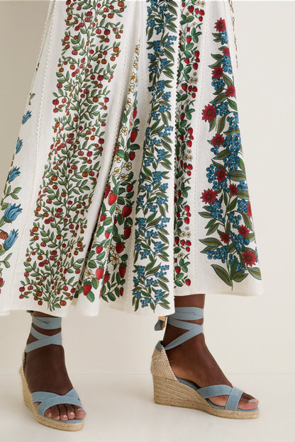 Fruit Beauty Off-White Maxi Dress