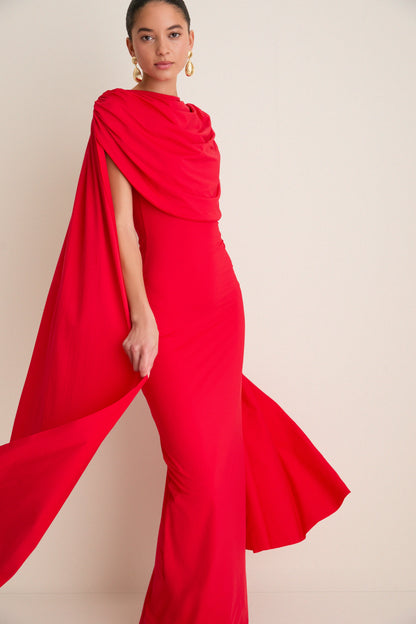 Exclusive Red Batista Maxi Dress