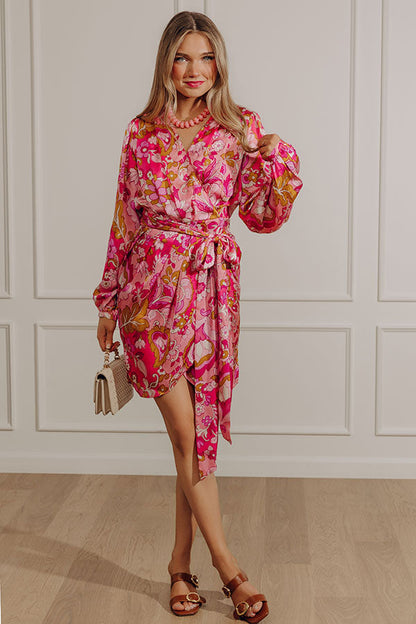 Romance In Paris Satin Mini Dress