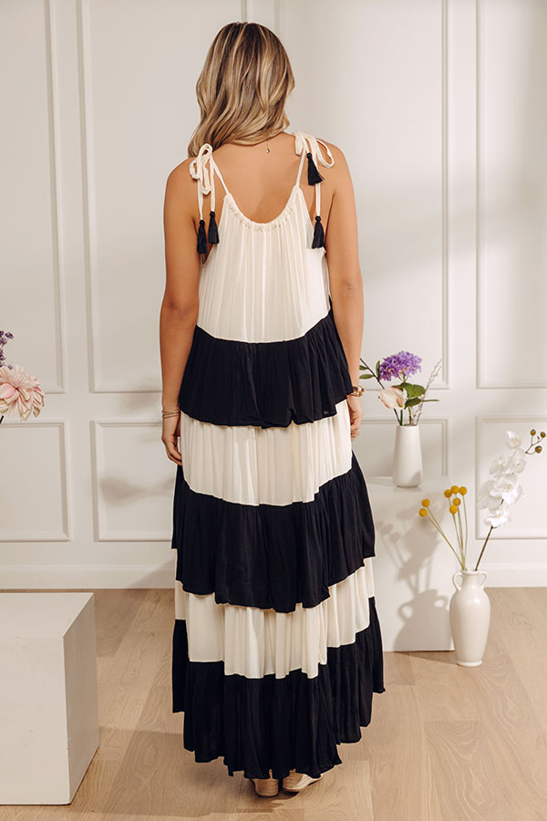 Darling in Stripes Tiered Maxi Dress