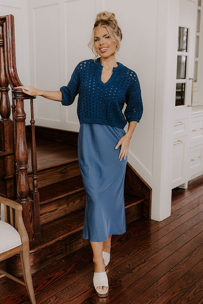 Bistro Cutie Satin Midi Dress Set