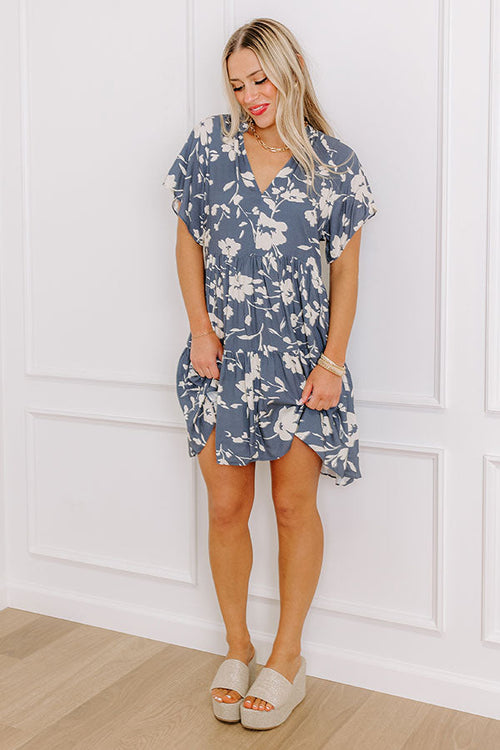 So Cheerful Floral Mini Dress