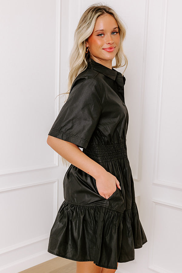 Cool Composure Mini Dress in Black