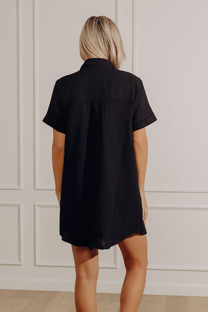 Boardwalk Cutie T-Shirt Mini Dress in Black