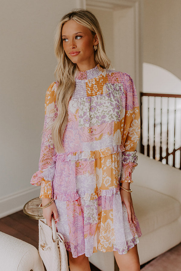Whispering Wildflowers Tiered Mini Dress