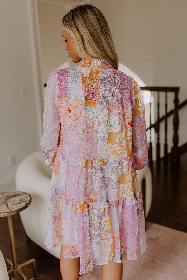 Whispering Wildflowers Tiered Mini Dress