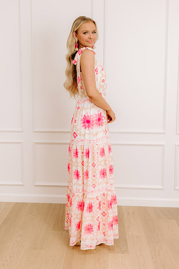 Garden Gala Floral Maxi Dress in Pink